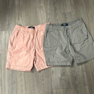 Hollister men twill pull on shorts 7”